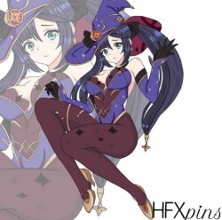 mona (genshin impact) from genshin impact by hfxpins