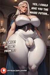 1futa 1futanari ai_assisted ai_generated armour big_ass big_balls big_breasts big_butt big_penis bulge bulge_through_clothing choker cleavage cleavage_overflow cock_worship corset corset_bra curvy curvy_figure curvy_futa dialog dialogue earrings elf elf_ears elf_futanari fantasy fat_balls fat_cock futa_focus futanari huge_ass huge_balls huge_breasts huge_cock looking_at_viewer luvnari magic_potion massive_breasts penis_focus potion pov pov_eye_contact shop shopkeeper talking_to_viewer thick thick_ass thick_legs thick_thighs tight_clothes tight_clothing tight_fit