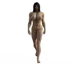 1girls daz_studio mileena mileena_(mk9) mortal_kombat muscular sharp_teeth shinteo solo