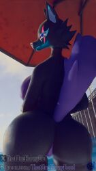 1girls 9:16 ass ass_focus beach big_ass big_breasts big_butt bikini blender_(artwork) breasts butt_focus clothing digital_media_(artwork) epic_games female female_only fortnite furry furry_female furry_only huge_ass huge_butt looking_at_viewer looking_back pack_leader_highwire swimwear thatonehornydood thick_ass thick_thighs two-piece_swimsuit