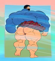 ass balls bara beard big_balls big_muscles big_penis captain_haddock davinciglen facial_hair kilt male male_only muscles muscular penis solo solo_male the_adventures_of_tintin wind