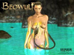 1girls 3d actress angelina_jolie beowulf beowulf_(2007_film) beowulf_(poem) celebrity female female_only grendel's_mother literature monster_girl mythology nipples public_domain pussy real_person solo the_pitt