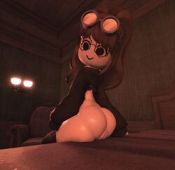 1girls 2024 3d ass brown_hair cropped_shirt doors_(roblox) glasses_on_face legwear presenting presenting_ass pussy request roblox roblox_avatar roblox_game roblox_rthro robloxian self_upload sitting_on_bed smiling_at_viewer solo_focus thick_thighs tpaktop