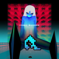 blue_skin dskb highres naughty_face nude original space_invaders surreal video_game video_games