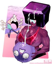 1futa 2girls amethyst_(steven_universe) big big_breasts big_penis boobjob cartoon_network cum cumming dieselbrain ejaculation ejaculation_between_breasts female female_focus futanari garnet_(steven_universe) gem_(species) huge_breasts large_breasts paizuri pearl_(steven_universe) silly_face steven_universe sweat swimsuit titfuck titjob