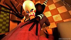 1boy 1femboy blowjob classic_fnaf_2_marionette classic_fnaf_2_puppet deckersfm five_nights_at_freddy's five_nights_at_freddy's_2 male_only marionette_(fnaf) office original_fnaf_2_marionette original_fnaf_2_puppet puppet_(fnaf) red_lipstick tagme