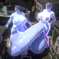 2futas 3d ass_expansion awoken balls_expansion big_breasts big_penis blue_skin breast_expansion breasts bungie completely_nude destiny_(game) futa_giantess futa_only futa_with_futa futanari giantess huge_breasts huge_cock hyper hyper_balls hyper_genitalia hyper_penis hyper_testicles magic mara_sov muscle_growth muscular muscular_futanari nude nude_futanari penis penis_expansion petra_venj qzk_forte thick_thighs white_hair wide_hips