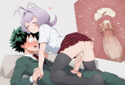 1boy 1girls ai_generated androgynous boku_no_hero_academia cum cum_in_pussy cum_in_uterus cum_inside dreson female impregnation izuku_midoriya komi-san_wa_komyushou_desu male my_hero_academia osana_najimi vaginal_penetration vaginal_sex