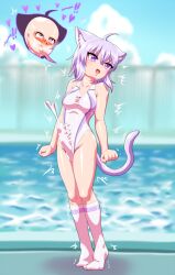 anthro black_clothing black_underwear blue_hair blue_tail blush bodily_fluids brown_hair bulge clothing cum cumshot dildo dildo_in_mouth dildo_insertion ejaculation female forced forced_transformation gender_transformation genital_fluids goo_transformation hair hololive human intersex intersex/female intersex/male latex latex_clothing latex_transformation male male/female mammal mask mask_transformation mtf_transformation mti_transformation okayu_nekomata omoi oral oral_penetration penetration pool purple_eyes sex_toy sex_toy_in_mouth sex_toy_insertion slime solo tail transformation underwear vtuber