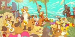 anthro arthropod beach bikini black_body blonde_hair blue_horn blush bovid braixen brown_body brown_fur brown_hair camel_toe canid canine caprine cetacean clothed clothing crab crustacean decapoda dolphin domestic_cat domestic_pig doomcup_(doomcup) dragon erection erection_under_clothing eyewear felid feline felis female feral firecat fox fur generation_1_pokemon generation_6_pokemon genevieve_(doomcup) glasses group hair heterochromia hi_res horn hua_(thepinkpandacat) kit_(kitsune_youkai) kitsune_youkai kobold lagomorph legendary_pokemon lemmy_the_lamb leporid lightday lizard malacostracan male mammal marine mario_(series) maximilian_ultimata mel_kjeller mephitid mewtwo mouse murid murine mythological_creature mythological_scalie mythology ninetales nintendo nipple_outline oceanic_dolphin orca palm_tree pink_body pink_fur plant plushie pokemon pokemon_(species) purple_body purple_fur rabbit raccoon_dog reptile retro_pixel_lizard rodent sally_streaker sand_castle sapphire_the_mewtwo scalie sciurid sculpture senet sex sheep side_b skunk snake speedo suid suina sus_(pig) swimwear tail tanuki toothed_whale tree tree_squirrel vibramare white_body white_fur windmight wings yellow_body yellow_fur yoshi yuki_(side_b)