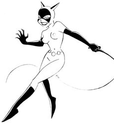 1girls batman:_the_animated_series batman_(series) catwoman catwoman_(dcau) dc_comics dcau female female_only miravi monochrome selina_kyle solo tagme