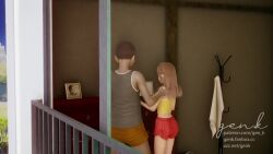 3d animated blowjob cumshot cute_face ejaculation_between_thighs fellatio gen.k gen_k grinding_on_penis huge_breasts huge_glans licking licking_penis paizuri red_glans sound tagme tank_top ugly_bastard ugly_man vagina video weapon yellow_shirt