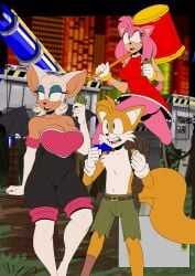 amy_rose cameltoe female furry large_breasts male miles_tails_prower non-nude rouge_the_bat sega sonic_(series) tails underrock wip