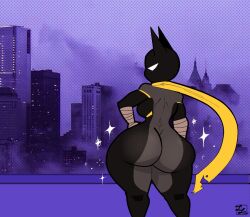 ass back_view batgirl batgirl_(cassandra_cain) batman_(series) big_ass big_butt cassandra_cain dc dc_comics female female_focus female_only hand_on_hip lxndxntxwn solo solo_female solo_focus superheroine