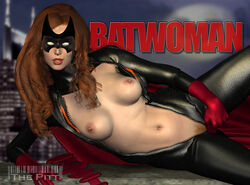 1girls 3d batman_(series) batwoman clothing dc_comics female female_only kate_kane pubic_hair solo the_pitt