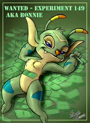 14-bis 2008 alien bonnie_(lilo_and_stitch) breasts disney female female_only furry lilo_and_stitch money solo