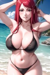 1girls ai_generated beach big_breasts bikini bikini_bottom bikini_top breasts breasts_bigger_than_head cleavage female female_focus hair_ornament hairclip huge_breasts kisara146 large_breasts light-skinned_female light_skin long_hair looking_at_another looking_at_viewer mature mature_female milf nai_diffusion naruto naruto_(series) naruto_shippuden pale-skinned_female pale_skin red_hair sagging_breasts seaside shiny shiny_hair shiny_skin slightly_chubby solo stable_diffusion swimsuit thick_thighs thighs uzumaki_kushina very_long_hair voluptuous voluptuous_female wide_hips