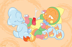 bubble_bobble buggery charmander color crossover fire interspecies male male_only multiple_males nintendo pokémon_(species) pokemon psyredtails tail tail_fire taito yaoi