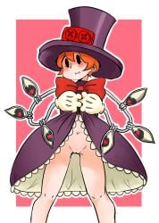 blush brewing_(artist) dress gloves legs navel peacock_(skullgirls) pussy shy skullgirls tall_female