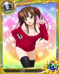 big_breasts brown_hair high_school_dxd long_hair murayama_(high_school_dxd) twintails_(hairstyle)