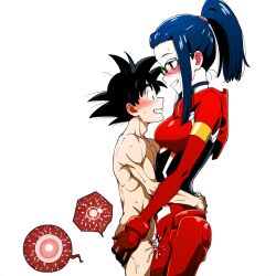 ai_generated blush clothed_sex crossover cum cum_in_pussy darling_in_the_franxx dragon_ball dragon_ball_super dragon_ball_z dreson ikuno_(darling_in_the_franxx) impregnation light-skinned_female muscular_male son_goku standing_sex taller_female taller_girl vaginal_penetration vaginal_sex