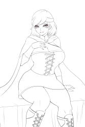 1girls female_only line_art looking_at_viewer rosewald1929 rwby seductive seductive_eyes seductive_look seductive_mouth seductive_pose seductive_smile short_hair smile solo solo_female summer_rose tagme