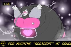 blush femboy filled_cheeks flying_sweatdrops fog gloves heart high_heels inflation male male_only mettaton mettaton_ex news octoboy onomatopoeia solo spherical_inflation sunken_head text tube undertale wide_eyed