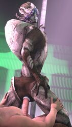 2018 3d alien anal anal_sex anus dank_wankem female human human_on_humanoid humanoid male mammal mass_effect nude on_top penetration penis pole reverse_cowgirl_position sex straight stripper_pole turian vetra_nyx video_games