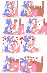 1boy 1boy1girl 1girls andybunny anthro babs_bunny blowjob blue_fur breasts buster_bunny canon_couple colored comic cum cum_explosion cum_in_mouth cum_in_throat cum_inside duo fellatio female fur heart hug lagomorph leporid male mammal medium_breasts nipples nude nude_female nude_male oral penis penis_grab pink_fur rabbit sequence sex signature straight sweat tiny_toon_adventures uncensored warner_brothers watermark young