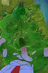 2016 ass big_breasts breasts erection female goo_creature hi_res huge_breasts human male mammal monster_girl_(genre) nude penetration penis sex slime slime_princess_(towergirls) theboogie towergirls