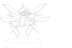 1girls breasts english_text feet female female_only gardevoir humanoid machine marbearis monochrome nintendo original_character pokémon_(species) pokemon pokemon_(species) pokemon_rse pussy robot simple_background small_breasts solo text video_games white_background wings