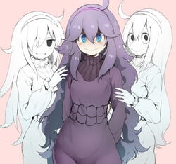 3girls breasts clothed crossover dress hex_maniac kedamono_kangoku-tou kuroki_tomoko my_hero_academia partially_colored partly_colored pokemon pokemon_xy tsuyu_asui voice_actor_connection watashi_ga_motenai_no_wa_dou_kangaetemo_omaera_ga_warui! wide_hips