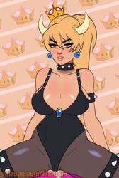 1girls 2018 2d animated blonde_hair bouncing_ass bouncing_breasts bowsette breasts cameltoe cleavage curvy erect_nipples exercise_ball female genderswap horns huge_areolae huge_ass huge_breasts lipstick mario_(series) new_super_mario_bros._u_deluxe nintendo puffy_nipples rule_63 solo thick_lips voluptuous wide_hips xinaelle