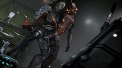 1boy 1girls 3d animated excalibur_(warframe) graxx male/female monster monster_girl no_sound nyx_(warframe) penis robot robot_girl sex straight tagme valkyrq video warframe white-crow