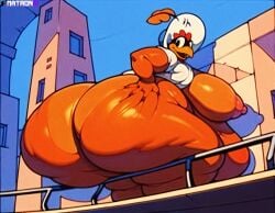 ai_generated anthro avian chicken clara_cluck female furry house_of_mouse matronai_(artist) overweight