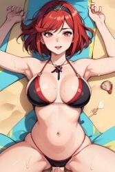 ai_generated beach bikini mythrafan65 pyra pyra_(xenoblade) xenoblade_(series) xenoblade_chronicles_2