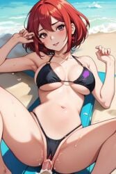 ai_generated beach bikini mythrafan65 pyra pyra_(xenoblade) xenoblade_(series) xenoblade_chronicles_2