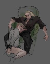 blonde_hair blowjob crying draco_malfoy father_and_son gay harry_potter incest lucius_malfoy male male/male male_only older_man_and_younger_boy oral oral_sex seks sketch sucking_penis tied_hands wrists_bound wrists_tied