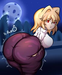 1girls arcueid_brunestud ass big_ass blonde_hair bottom_heavy breasts bubble_butt clothing fat_ass fcosg female female_only hands_on_ass hands_on_own_ass huge_ass large_ass looking_at_viewer looking_back massive_ass melty_blood red_eyes solo thick_ass thick_thighs tsukihime type-moon vampire vampire_girl wide_hips