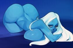 1girls big_breasts blue_body blue_diamond_(steven_universe) blue_hair blue_skin brothbowl cartoon_network completely_nude completely_nude_female diamond_authority female female_only gem_(species) huge_breasts humanoid naked naked_female non-mammal_breasts nude nude_female solo solo_female steven_universe voluptuous voluptuous_female