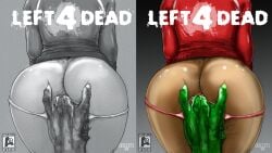 big_ass black_and_white cover edit fingering from_behind large_ass left_4_dead left_4_dead_(series) oddrich pussy pussy_juice pussy_juice_drip soulstealer666 thick_thighs undead underwear valve video_games wide_hips zoey_(left_4_dead) zombie