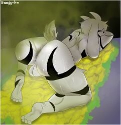 anthro asriel_dreemurr bodily_fluids border bovid caprine fart fart_cloud fart_fetish feet goat hi_res male male/male mammal musk musk_clouds nastyvix pose smelly smelly_feet solo sweat undertale undertale_(series) white_border