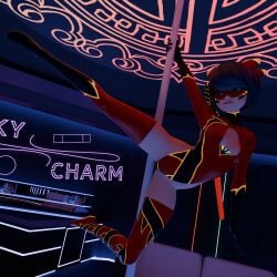 2024 3d kagami_tsurugi miraculous_ladybug nightclub ryuko_(character) stripper_pole