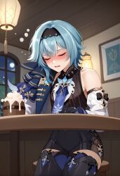 1boy ai_generated asleep beer closed_eyes drunk eula_(genshin_impact) femboy genshin_impact looking_at_viewer mug open_mouth rule_63 sitting smile sshdtr88 tagme tavern trap