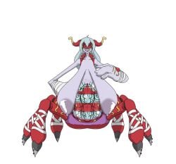 arachnid archnemon arthropod arukenimon bandai_namco big_breasts bookman_v breasts digimon digimon_(species) female gigantic_breasts horn huge_breasts humanoid impregnation interspecies interspecies_impregnation long_breasts mask mature_female multi_leg multi_limb pregnant sagging_breasts solo spider xray_view