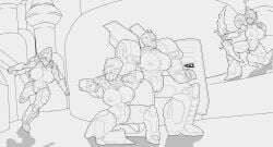 ambush cybertronian flamewar line_art muscular_female nightbird nightbird_(transformers) nobleseven20 nude nude_female red_alert robot robot_girl robot_humanoid strongarm_(transformers) transformers transformers_animated transformers_rise_of_the_beasts transformers_robots_in_disguise_(2015)