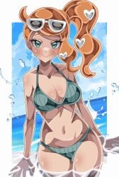 breasts female female_only kisi0024 nintendo pokemon solo sonia_(pokemon) swimsuit