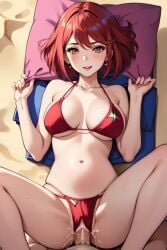 ai_generated beach bikini mythrafan65 pyra pyra_(xenoblade) xenoblade_(series) xenoblade_chronicles_2