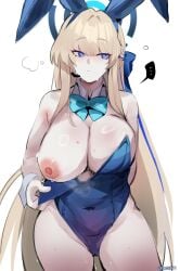 ... 1girls alternate_breast_size blonde_hair blue_archive blue_eyes breasts bunny_ears bunny_girl bunnysuit detached_collar fake_animal_ears female kurenaiz1 large_breasts leotard light-skinned_female light_skin long_hair one_breast_out toki_(blue_archive) toki_(bunny)_(blue_archive) white_background wrist_cuffs