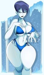 1girls big_breasts bikini bikini_bottom bikini_top blue_eyes blue_hair blue_skin bust busty curvaceous curves curvy curvy_female curvy_figure curvy_hips dc dc_comics dcau female female_focus female_only firestorm_(series) hourglass_figure justice_league_unlimited killer_frost killer_frost_(dcau) legs louise_lincoln lower_body short_hair solo solo_female solo_focus sonson-sensei supervillain thick thick_legs thick_thighs thighs upper_body voluptuous waist white_skin wide_hips